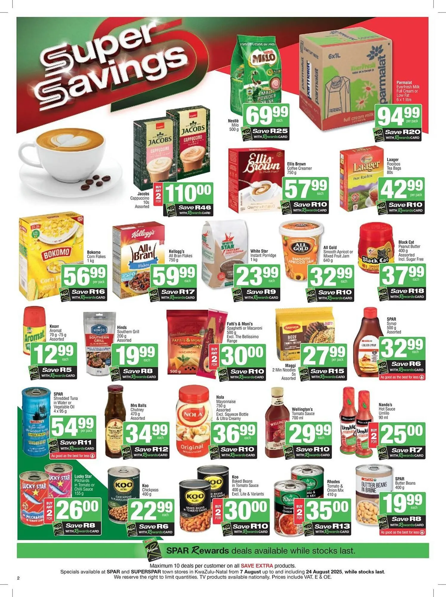 KwikSpar catalogue from 7 August to 24 August 2025 - Catalogue Page 2
