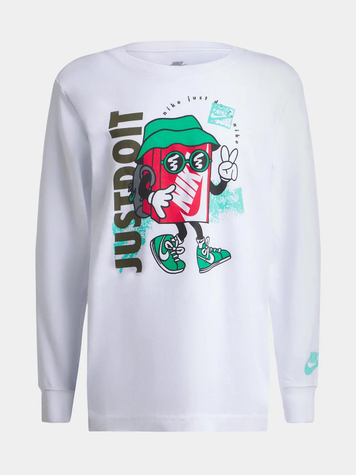 Nike Unisex Kids Boxed Peace White T-shirt