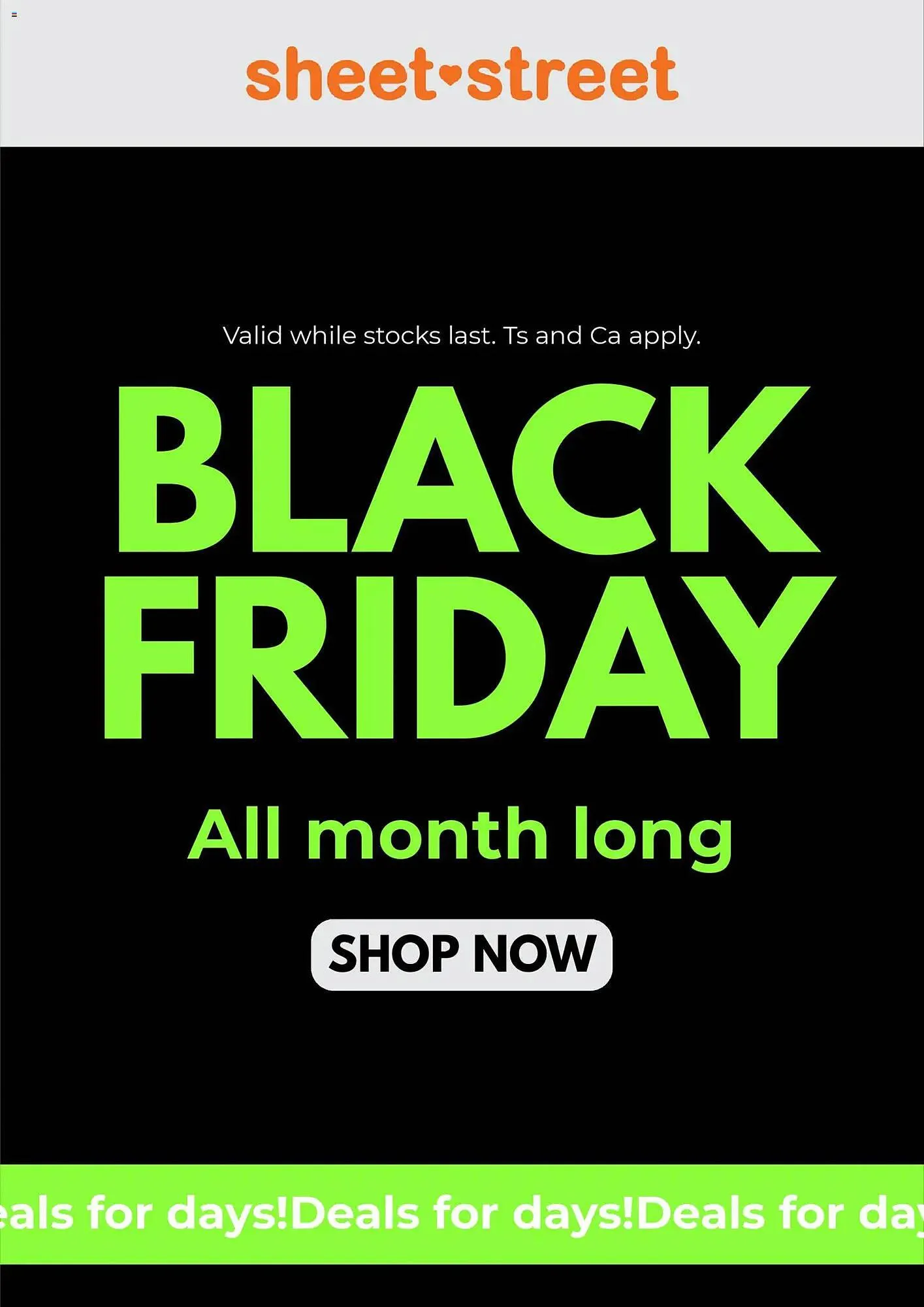 Sheet Street catalogue from 5 November to 12 November 2025 - Catalogue Page 1