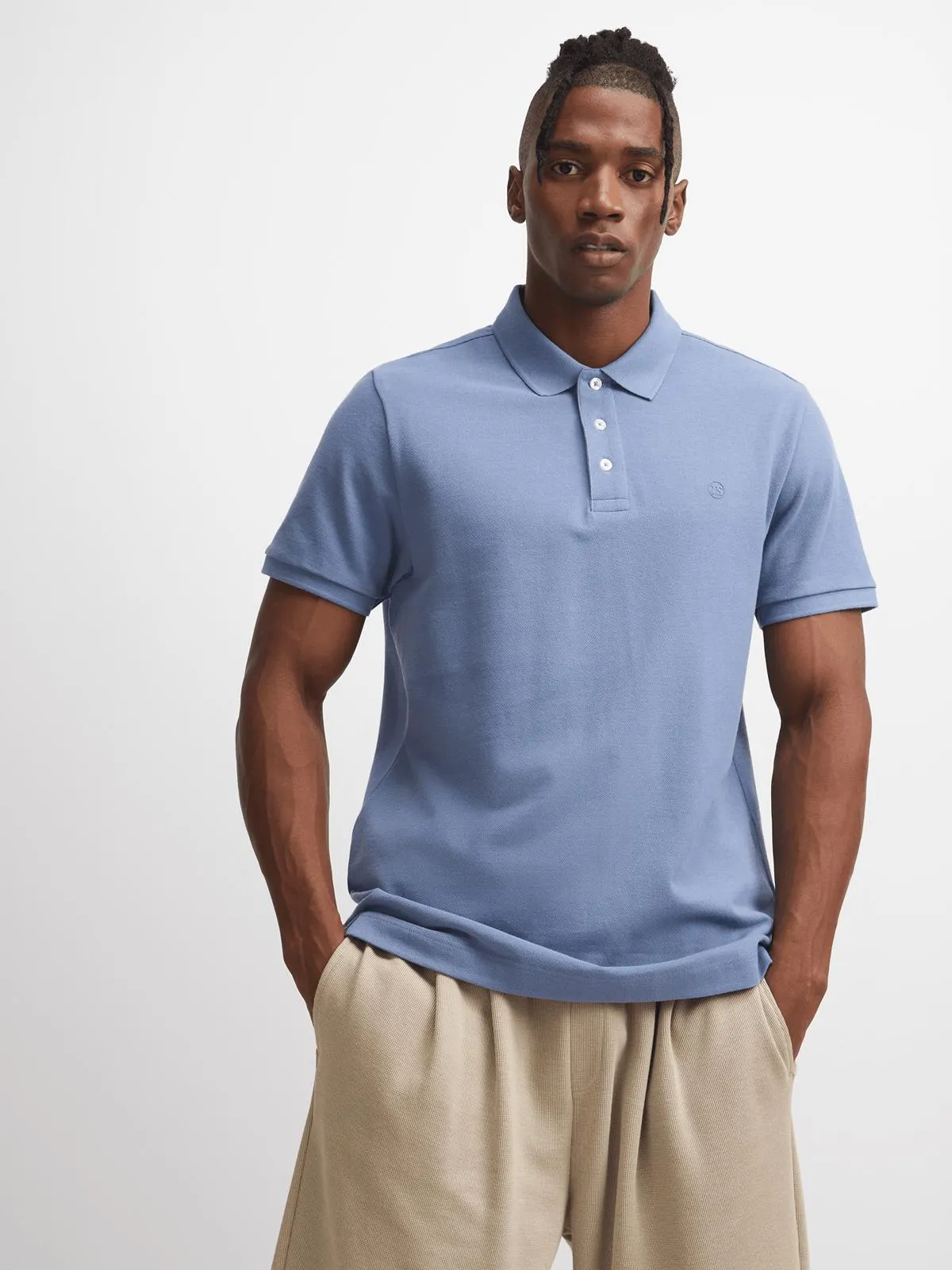 TS Mens Pique Periwinkle Golfer