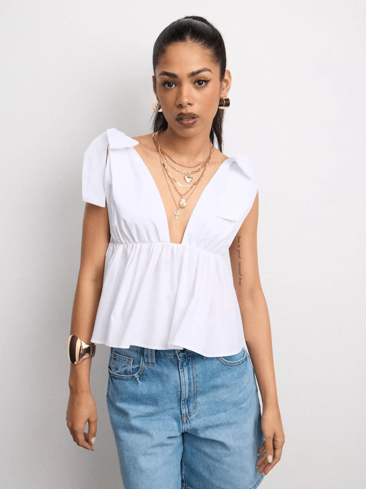 The FIX Women's White Hatler Top