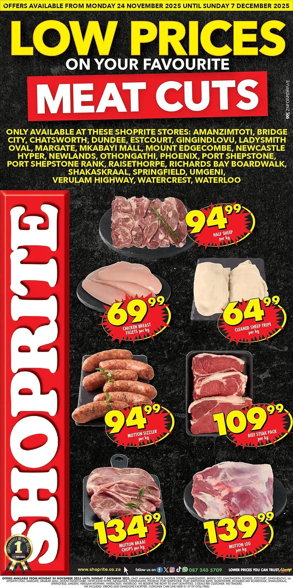 Shoprite catalogue from 24 November to 7 December 2025 - Catalogue Page 1