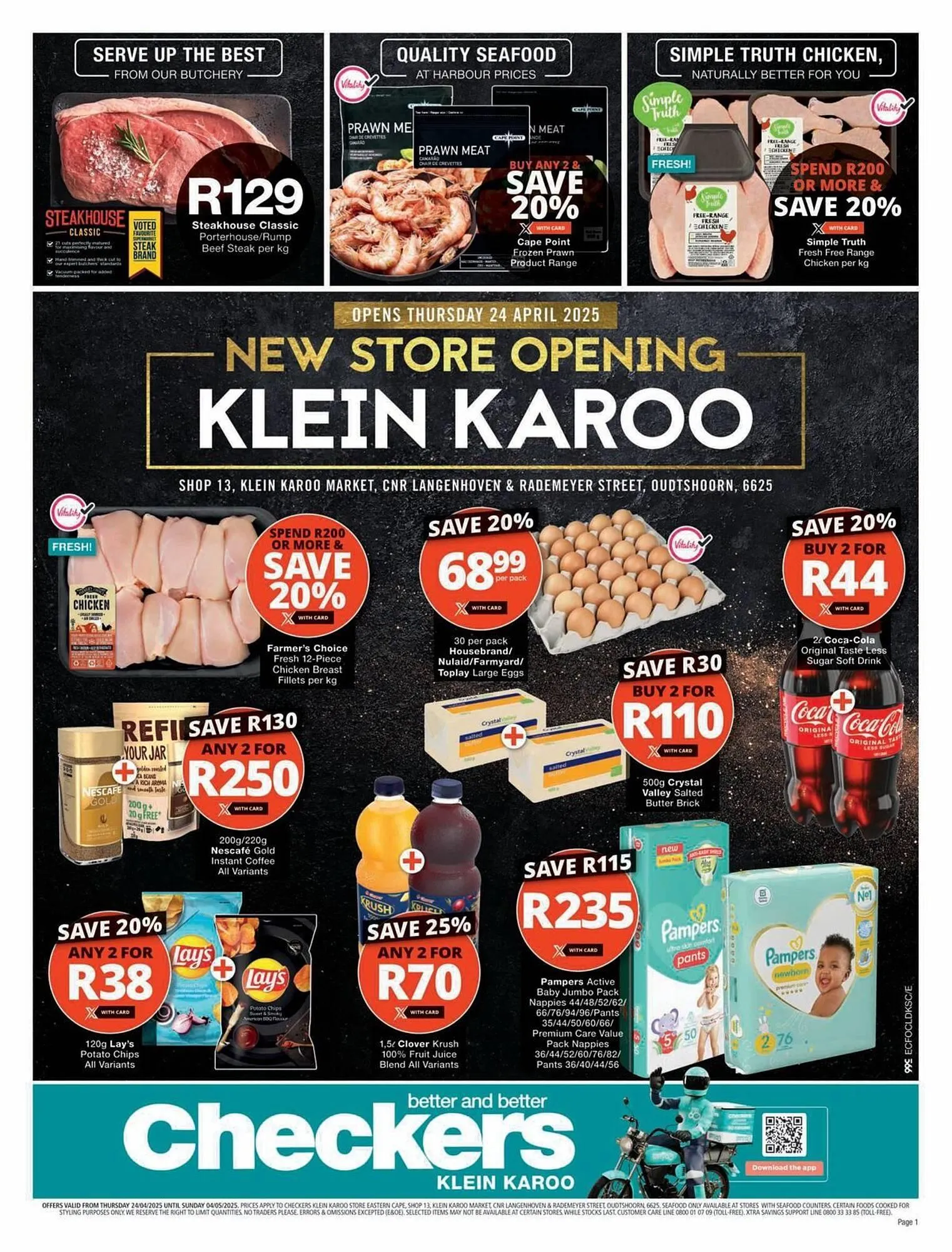 Checkers catalogue from 24 April to 4 May 2025 - Catalogue Page 1