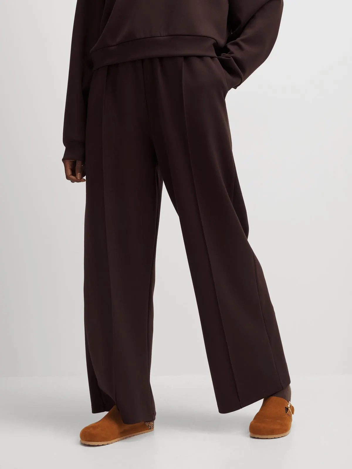 Exact Women's Dark Brown Wide-Leg Pants