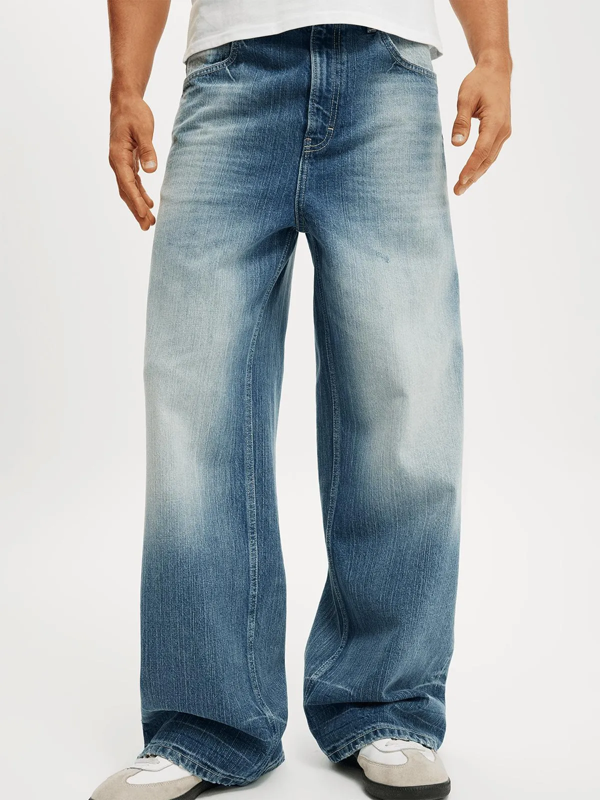 Men's Cotton On Blue Super Baggy Jeans