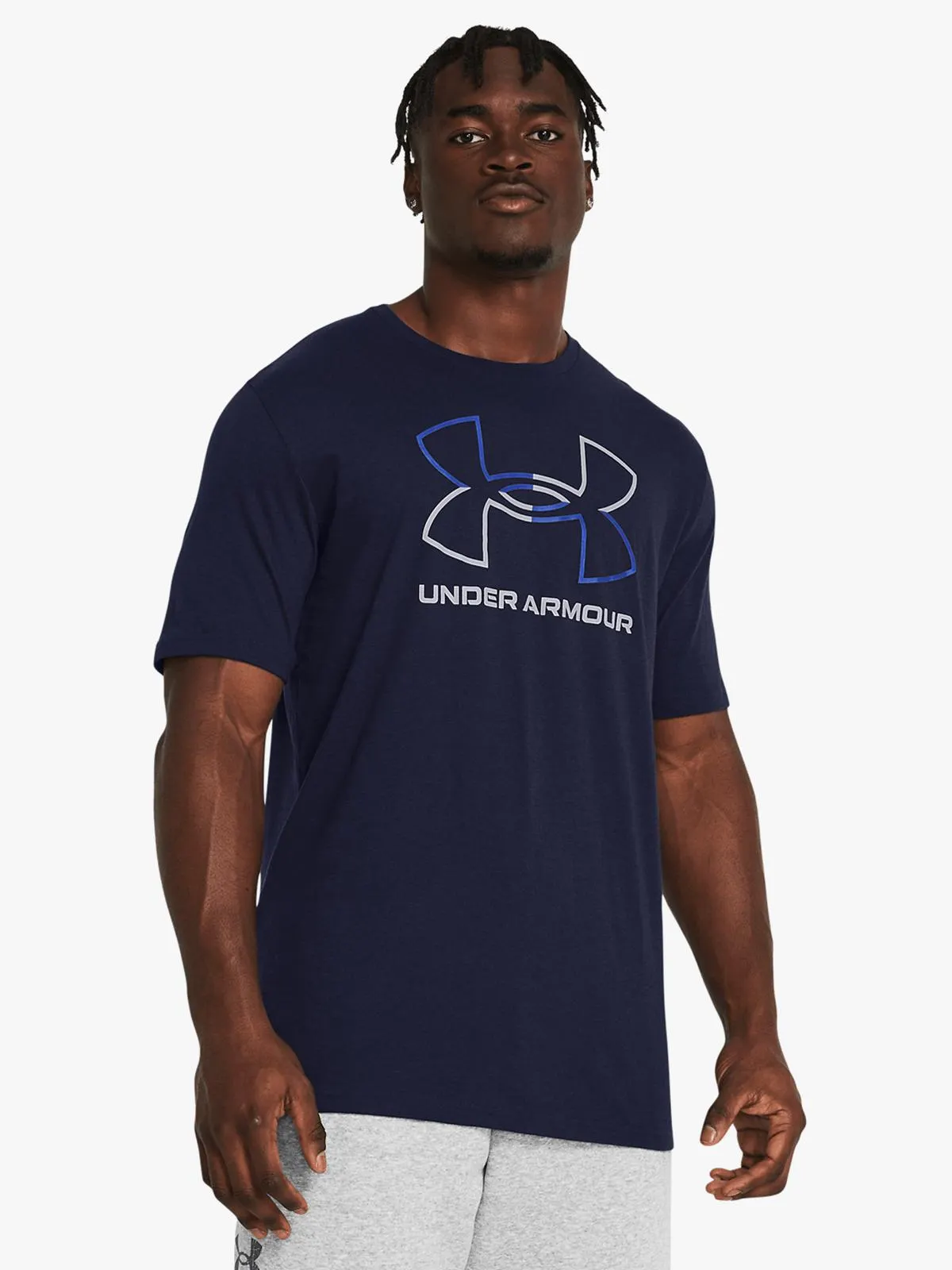 Under Armour Mens Foundation Navy/Grey Tee