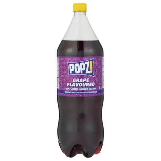 Popz! Grape Flavoured Soft Drink 2L