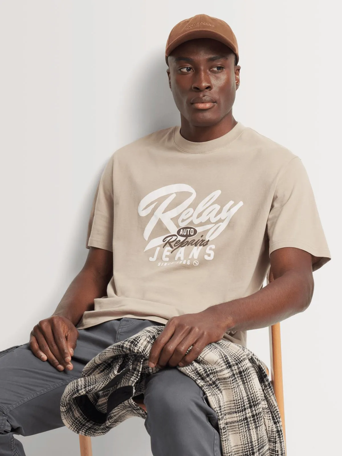 Relay Jean Men's Auto Repairs Stone Graphic T-Shirt