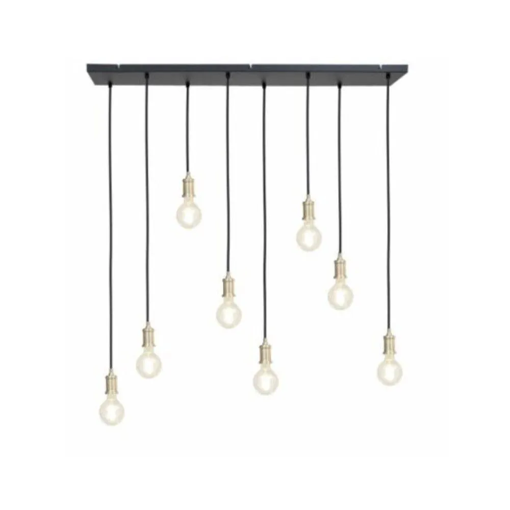 Pendant Ivy 8 Light Brass/Black
