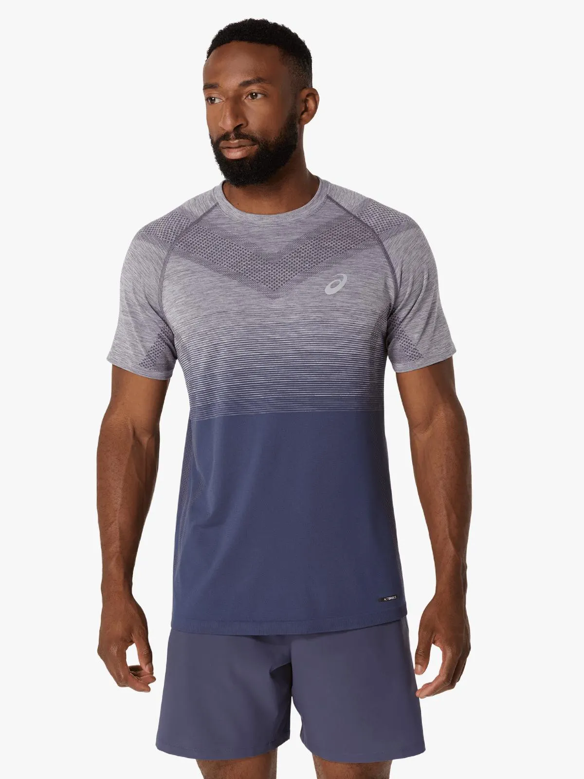 Asics Mens Seamless Lavender Grey Top
