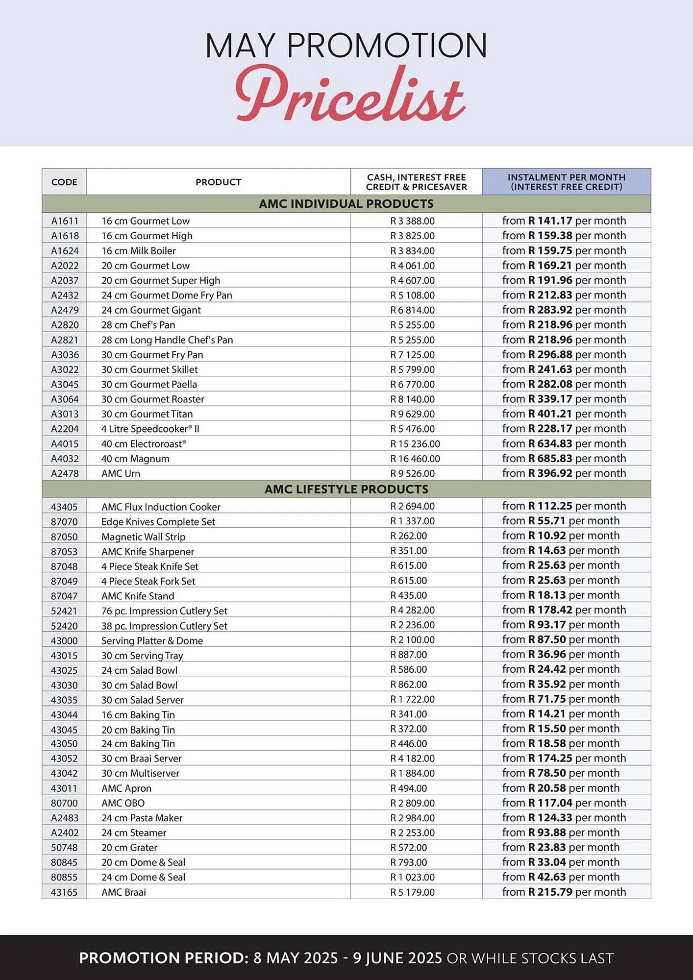 AMC Cookware catalogue from 8 May to 11 May 2025 - Catalogue Page 6