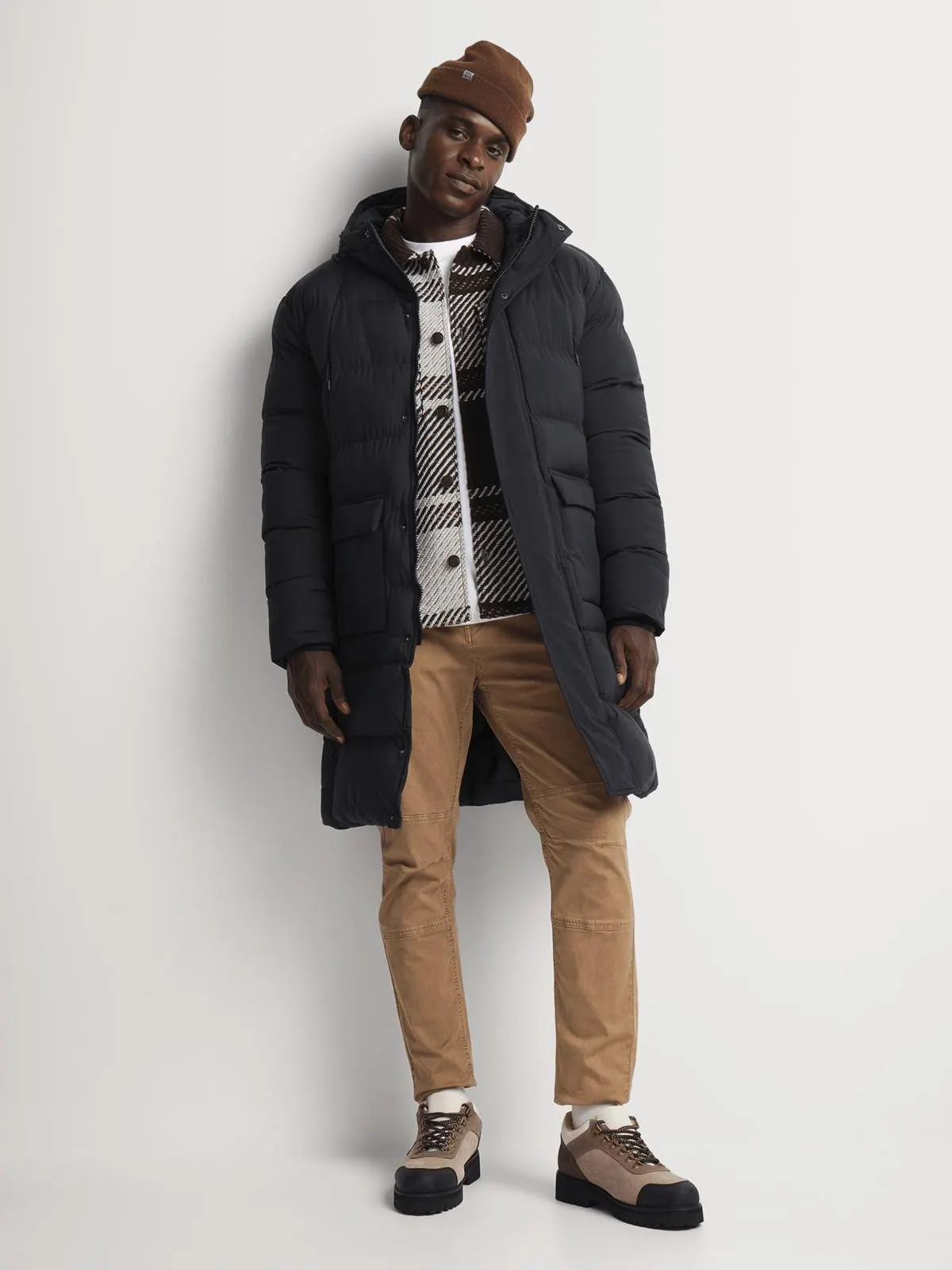 Markham Men's Longline Black Puffer Jacket