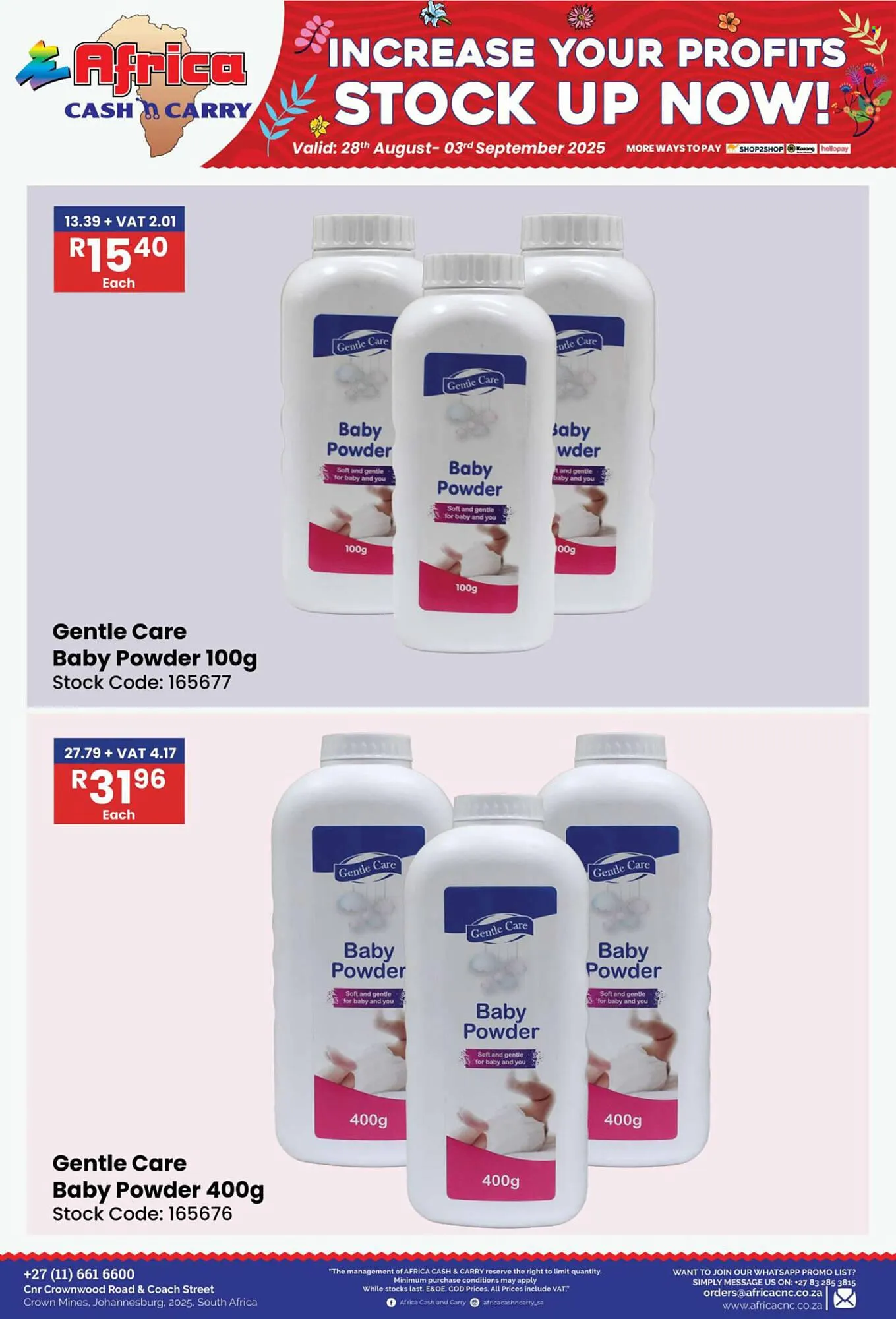 Africa Cash and Carry catalogue from 28 August to 3 September 2025 - Catalogue Page 38