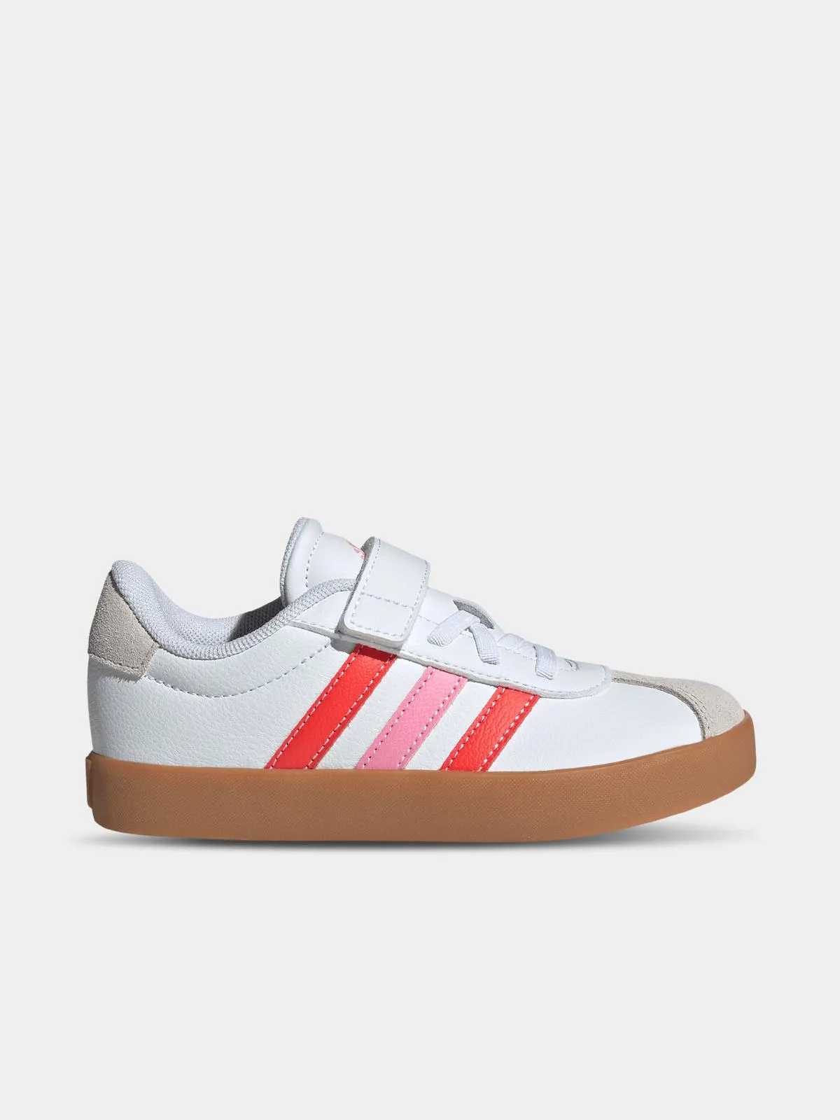 Kids adidas VL Court 3.0 White/Pink Sneaker