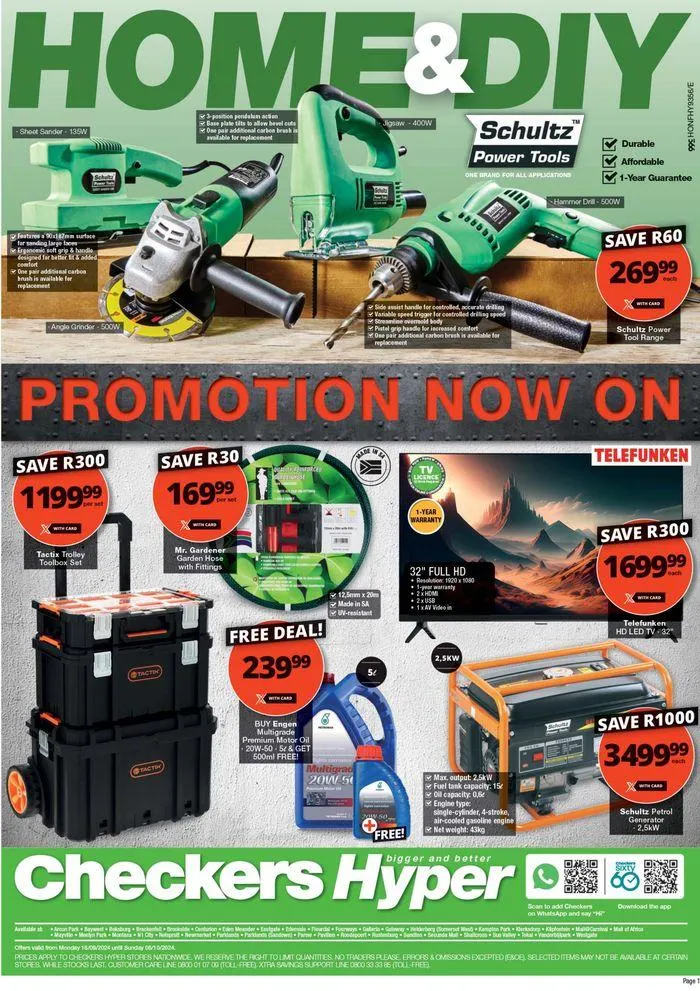 Checkers Hyper Spring DIY Promotion from 16 September to 6 October 2024 - Catalogue Page 1