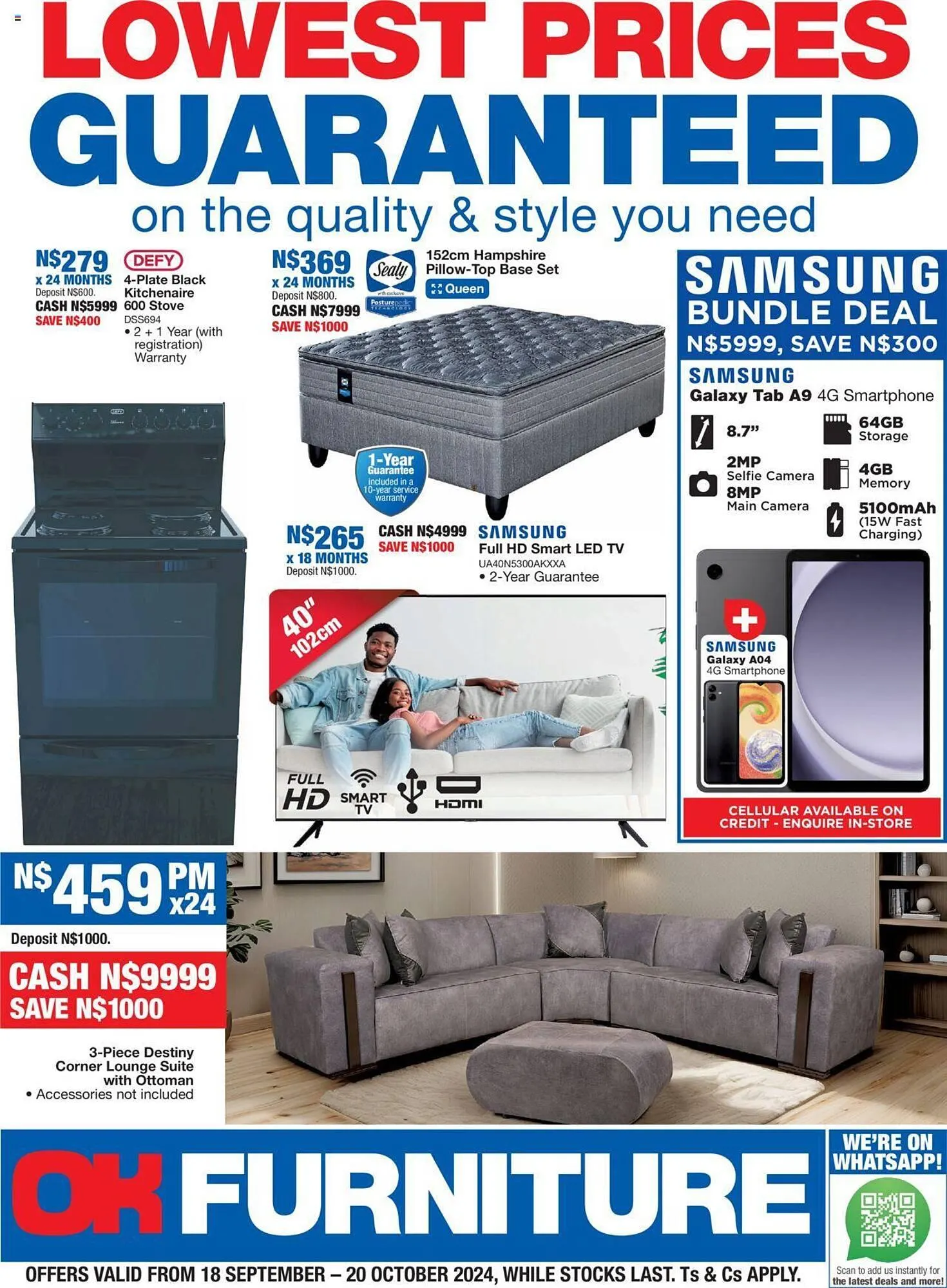 OK Furniture catalogue from 18 September to 20 October 2024 - Catalogue Page 1