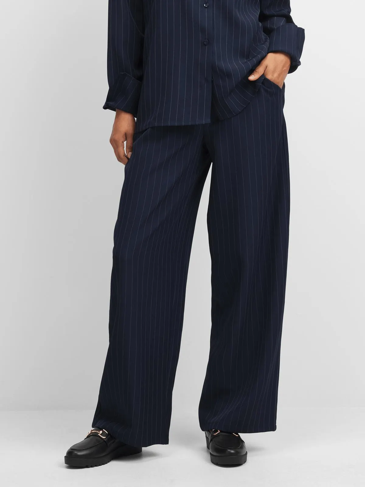 Jet Women's Navy/White Wide Leg Pants