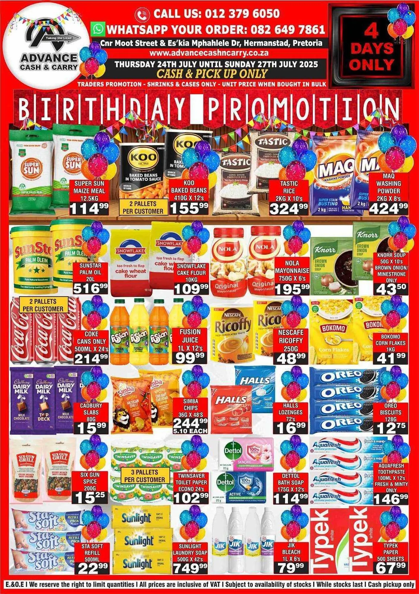 Advance Cash n Carry catalogue from 24 July to 27 July 2025 - Catalogue Page 1