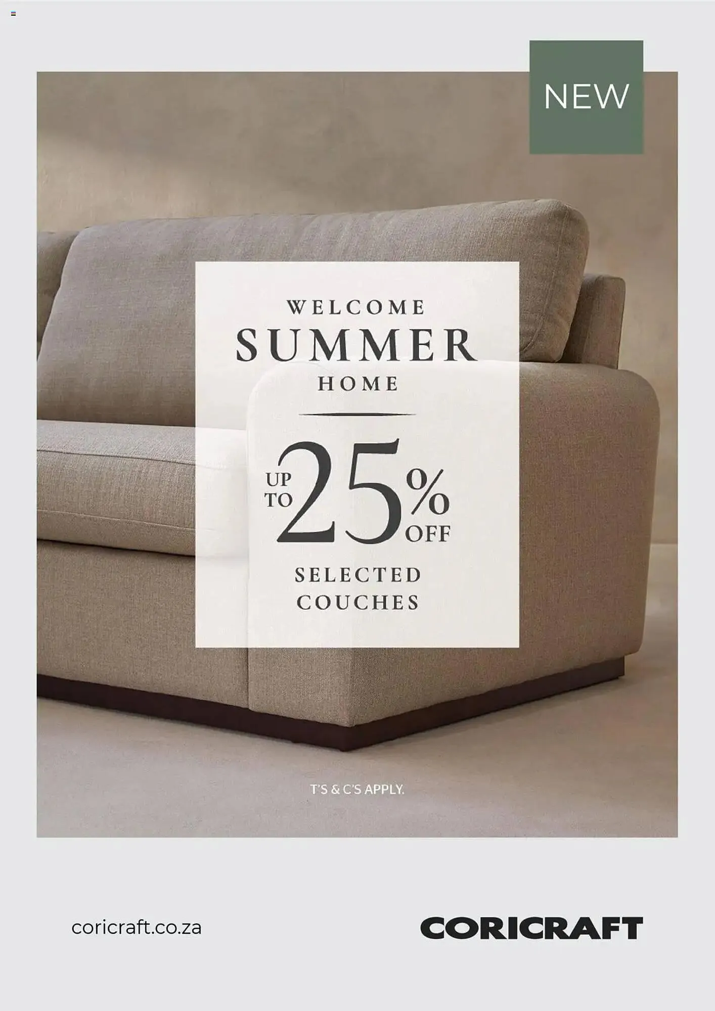 Coricraft catalogue from 20 October to 17 November 2025 - Catalogue Page 1