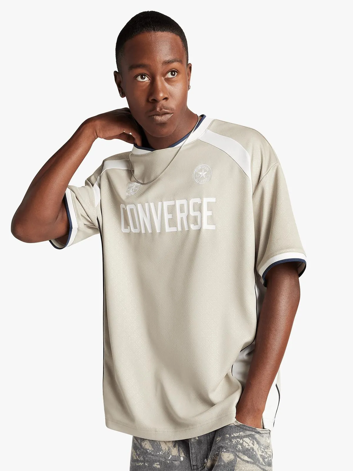 Converse Men's Beige Soccer Jersey