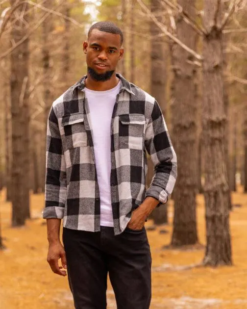 Men’s Double Pocket Flannel Shirt