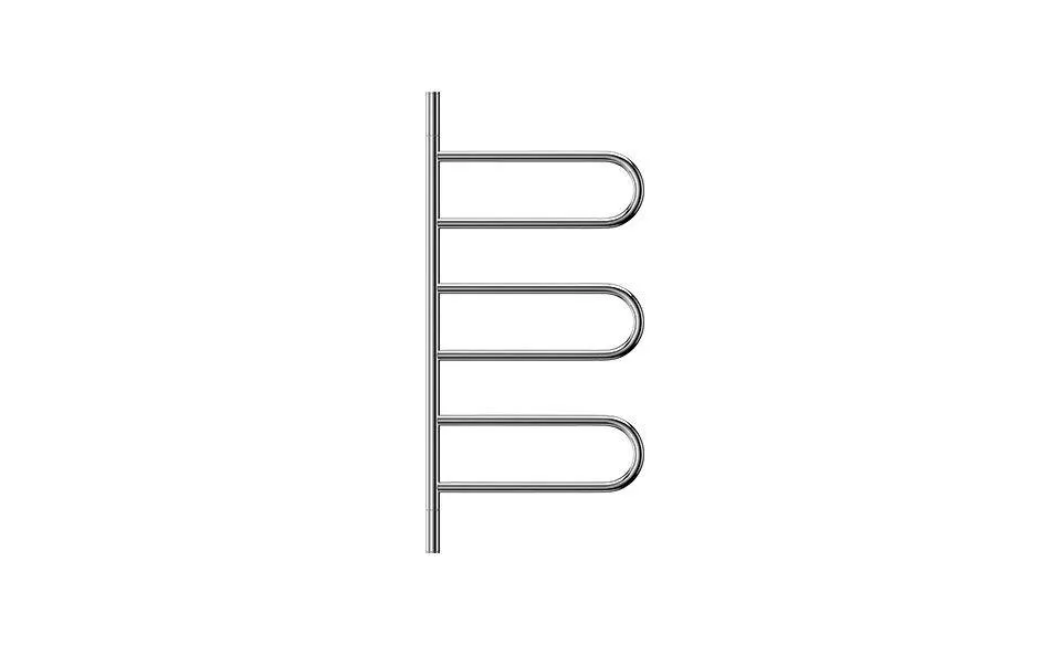 Jeeves Tangent W Polished Stainless Steel Swivelling Heated Rail 800 x 520mm