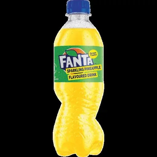 Fanta Pineapple Flavoured Sparkling Soft Drink Bottle 440ml