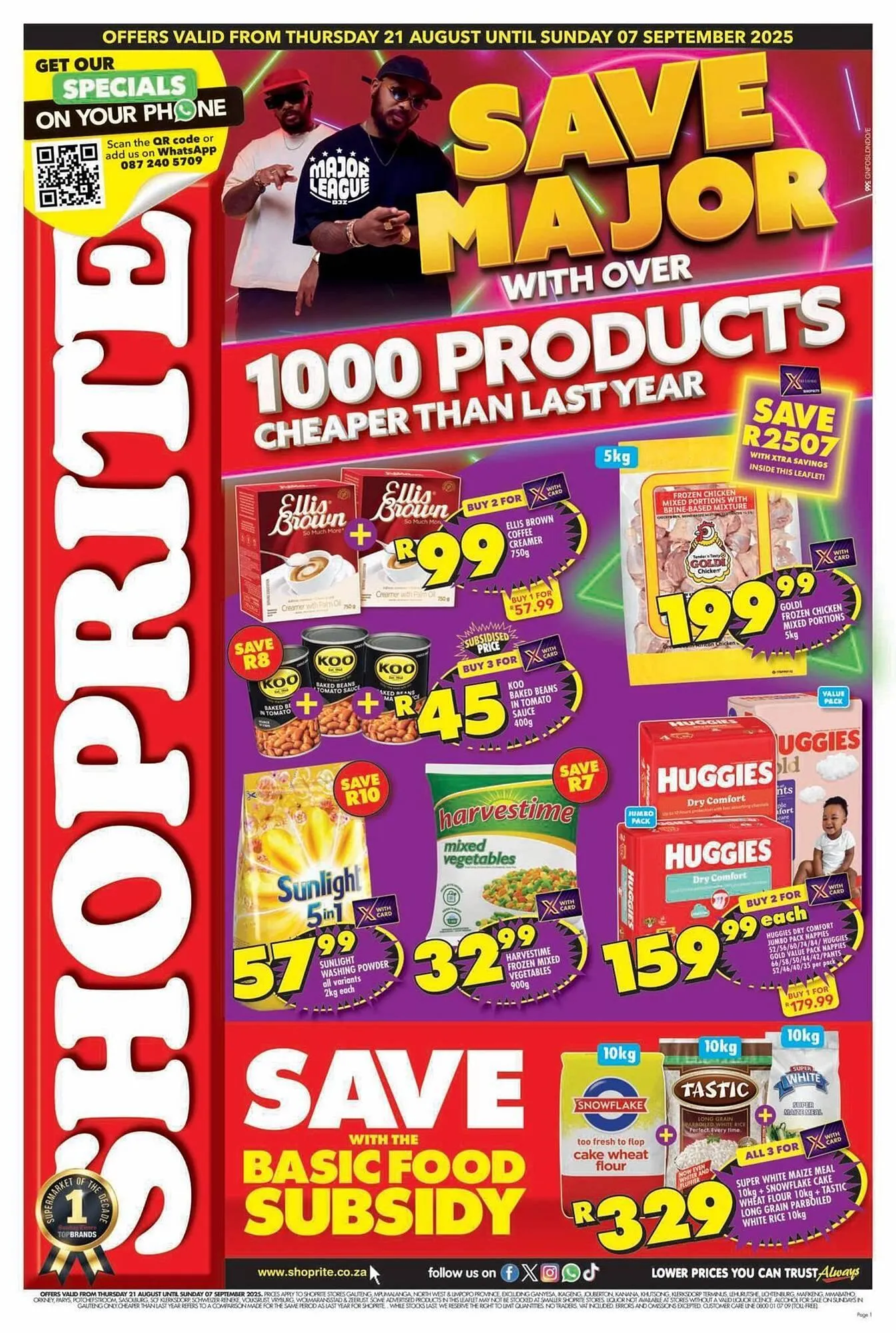 Shoprite catalogue from 27 August to 7 September 2025 - Catalogue Page 1