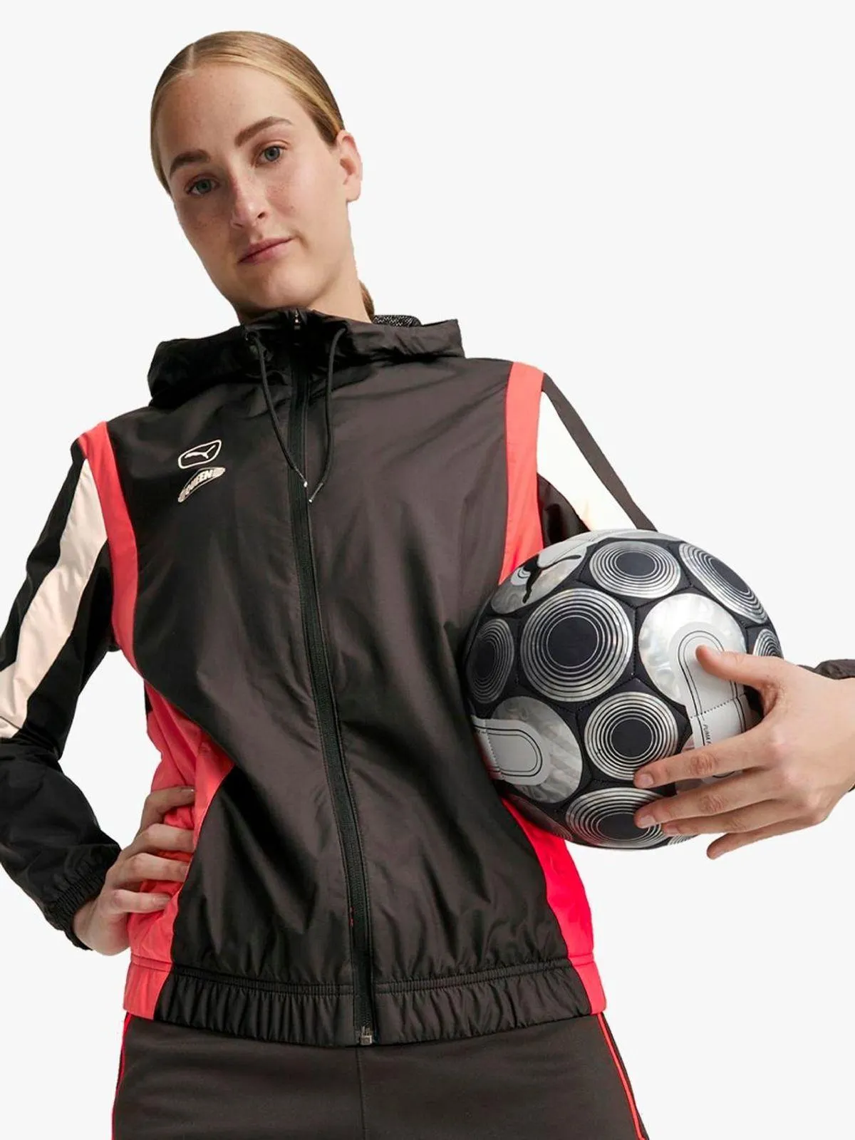 Puma Womens Queen Black/Pink Football Jacket