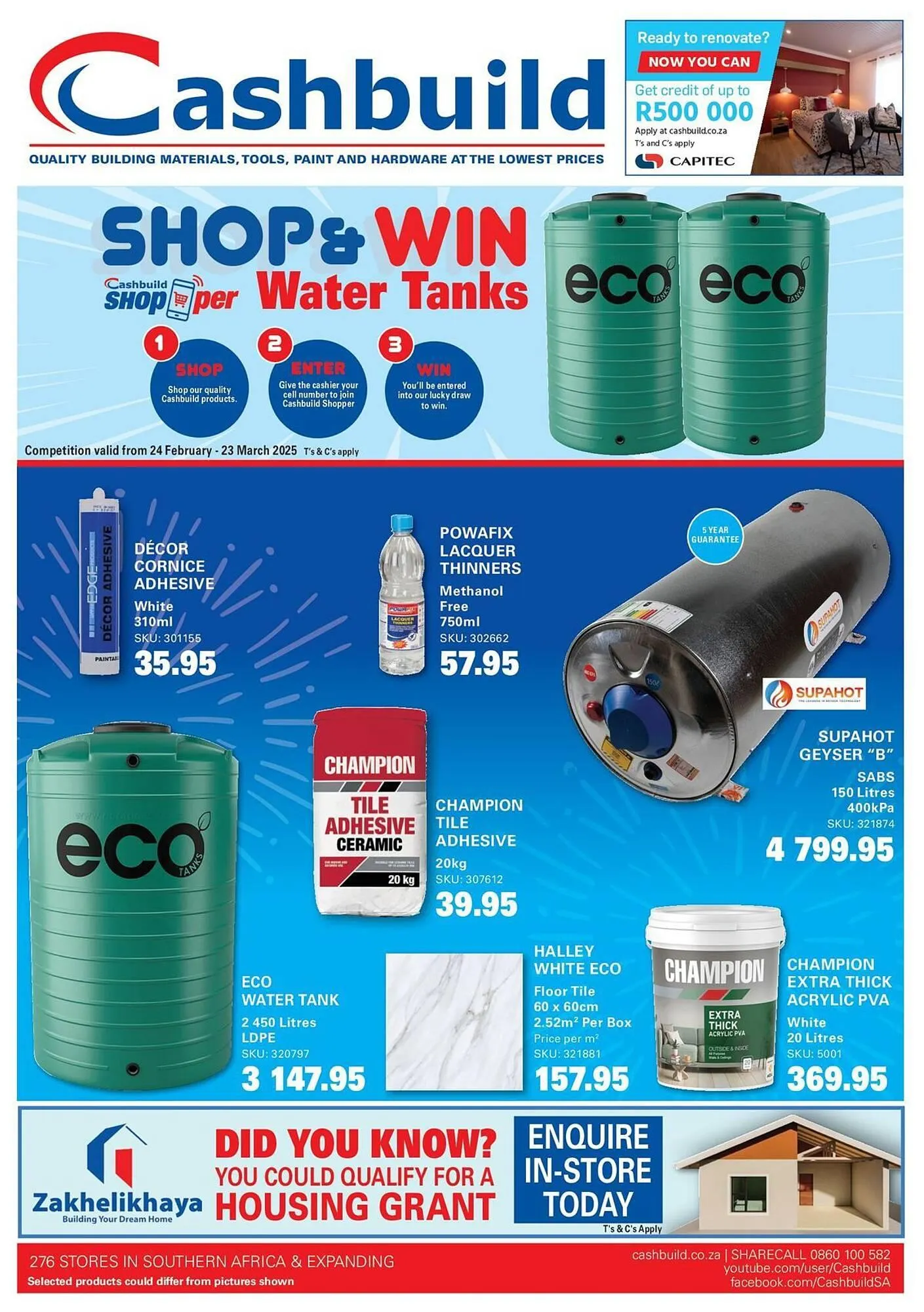 Cashbuild catalogue from 24 February to 23 March 2025 - Catalogue Page 1