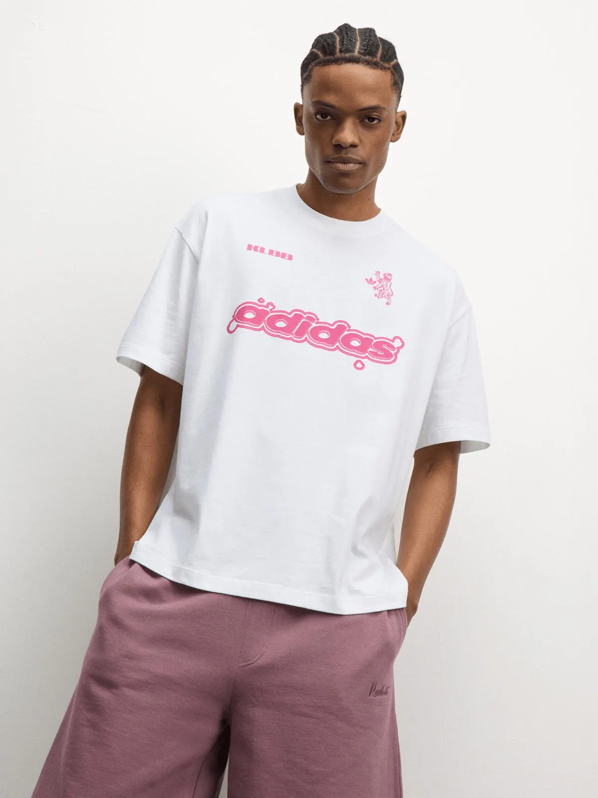 adidas Originals Men's Teamgeist White/Pink T-Shirt