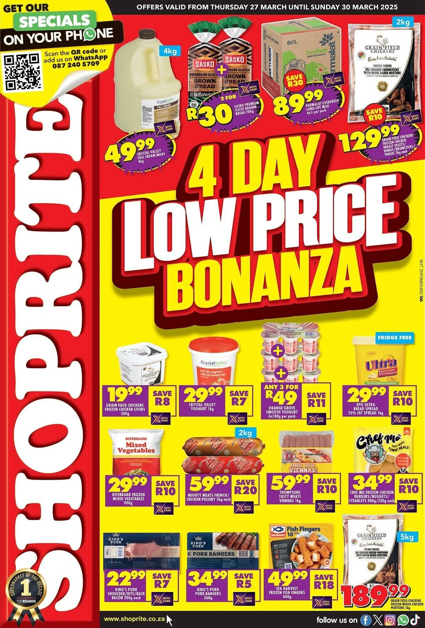 Shoprite catalogue from 27 March to 30 March 2025 - Catalogue Page 1