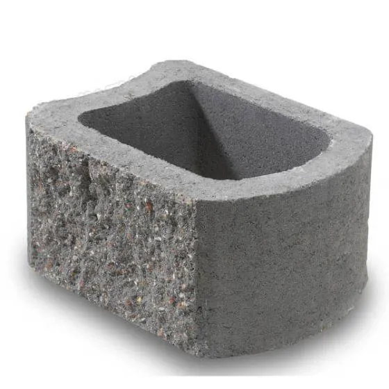 Cape Brick Retainer Block Rockface Charcoal R12