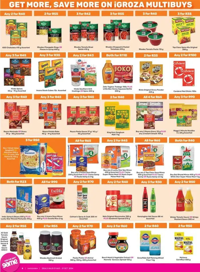 Leaflets Game from 1 August to 31 October 2024 - Catalogue Page 2