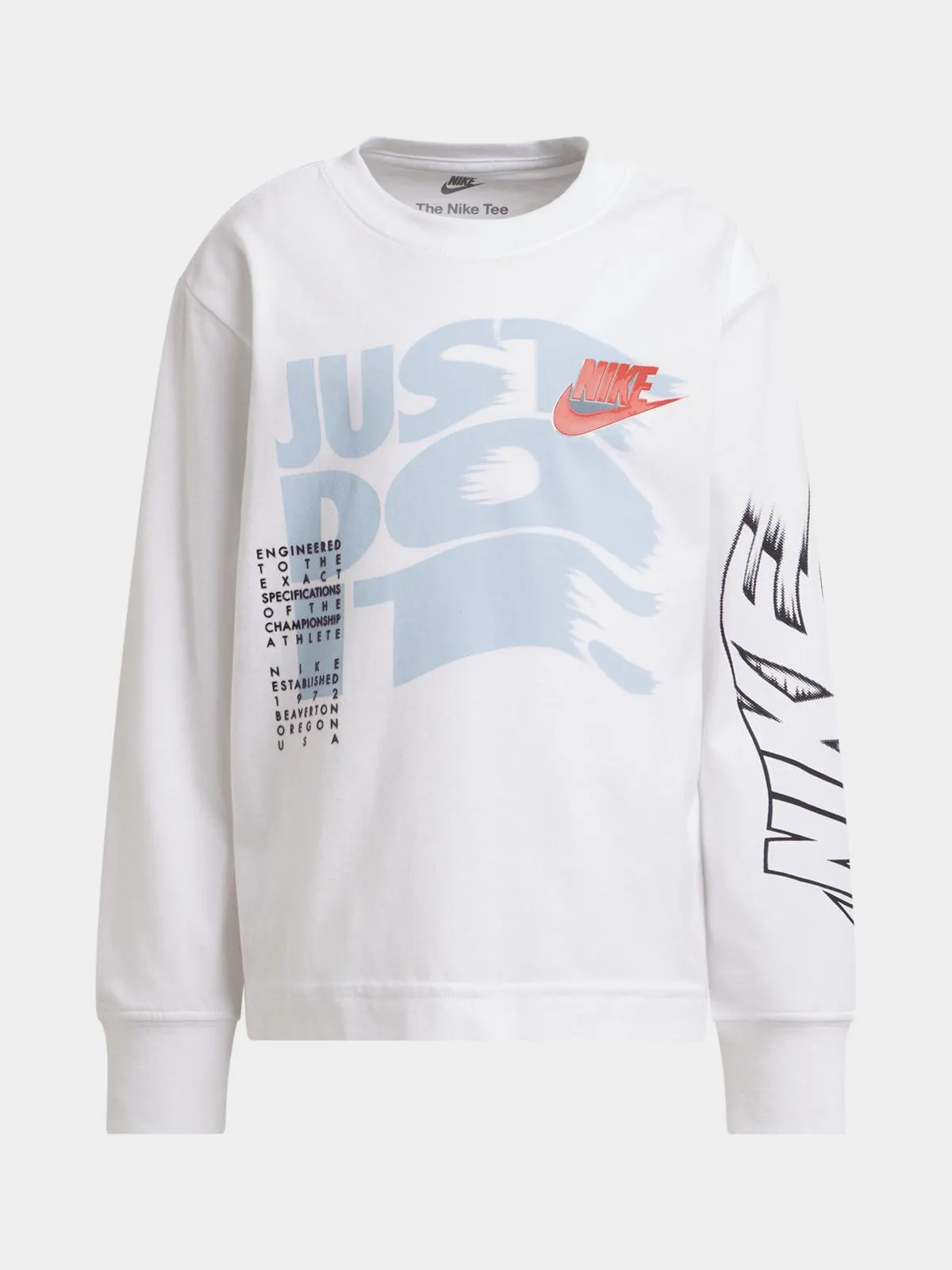 Nike Unisex Kids On The Move Just Do It White T-shirt