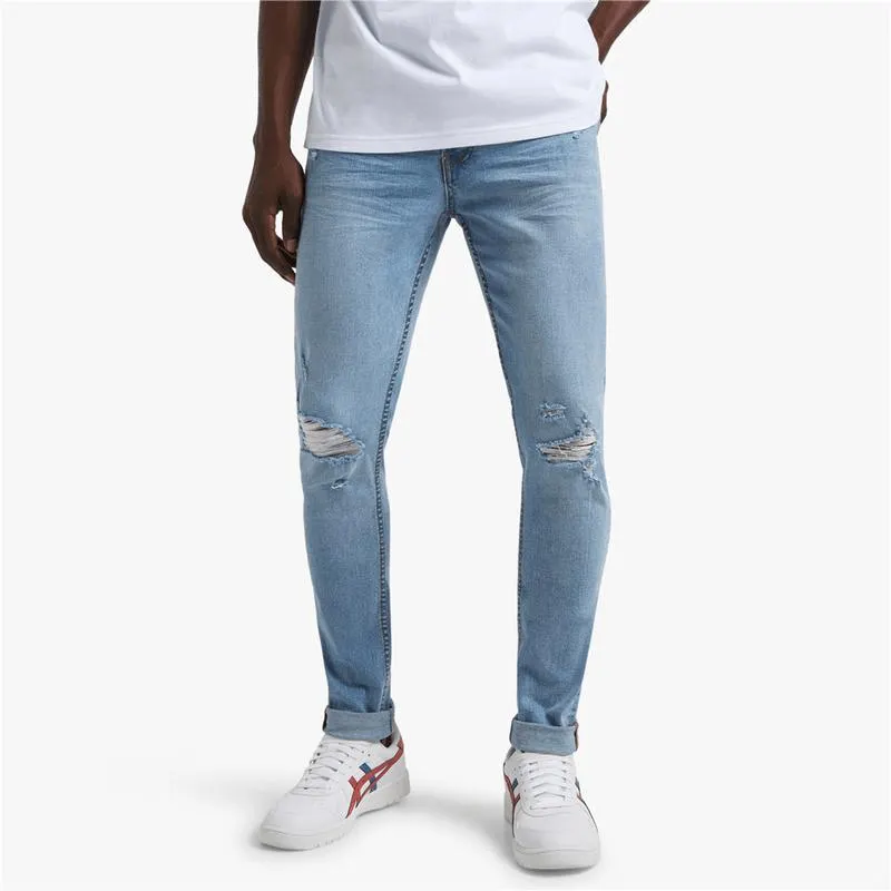 Redbat Men's Light Blue Super Skinny Jeans