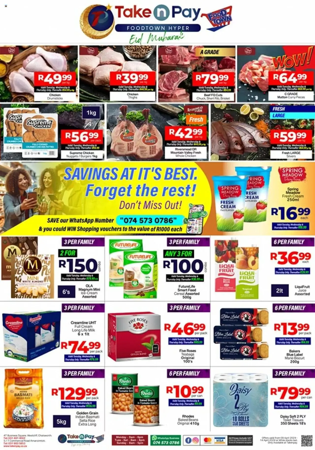 Take n Pay Specials from 9 April to 14 April 2024 - Catalogue Page 1