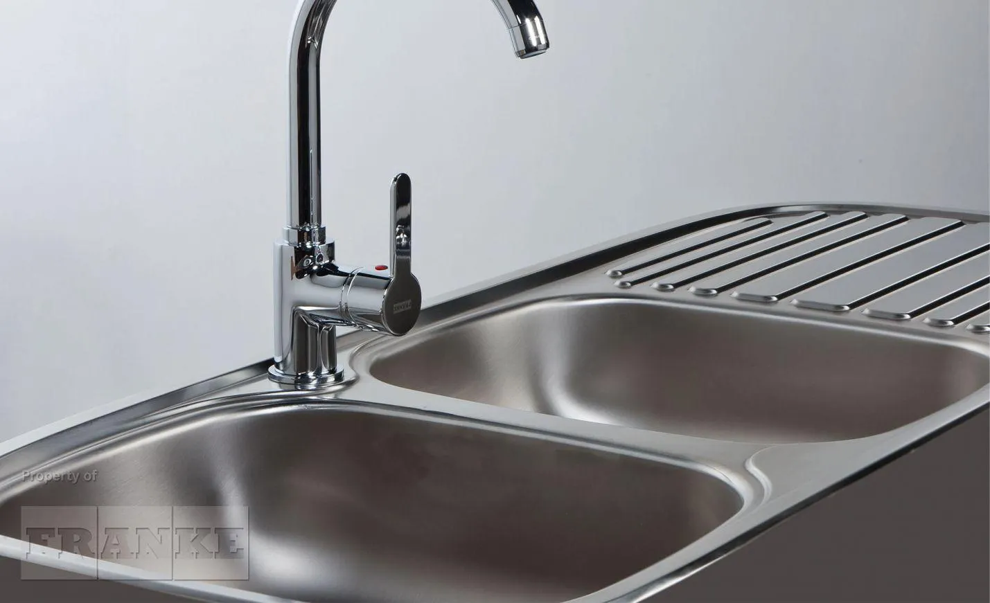 Franke Quinline Double Drop In Sink & 2 Strainer Wastes 1500 x 500 x 153mm