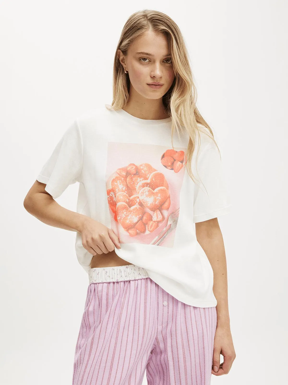 Women's Cotton On White Lounge Graphic Top