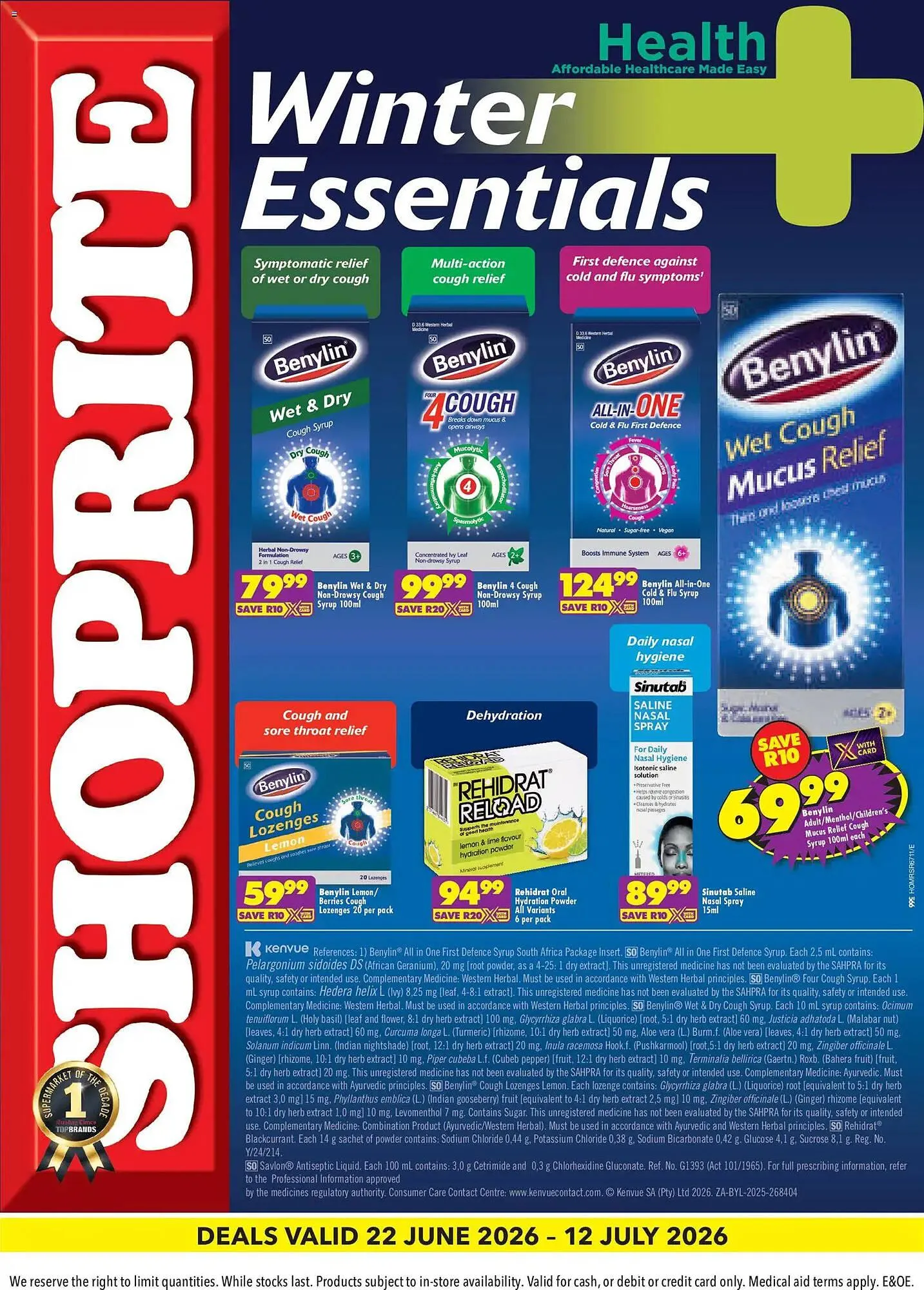 Shoprite catalogue from 22 June to 12 July 2026 - Catalogue Page 1