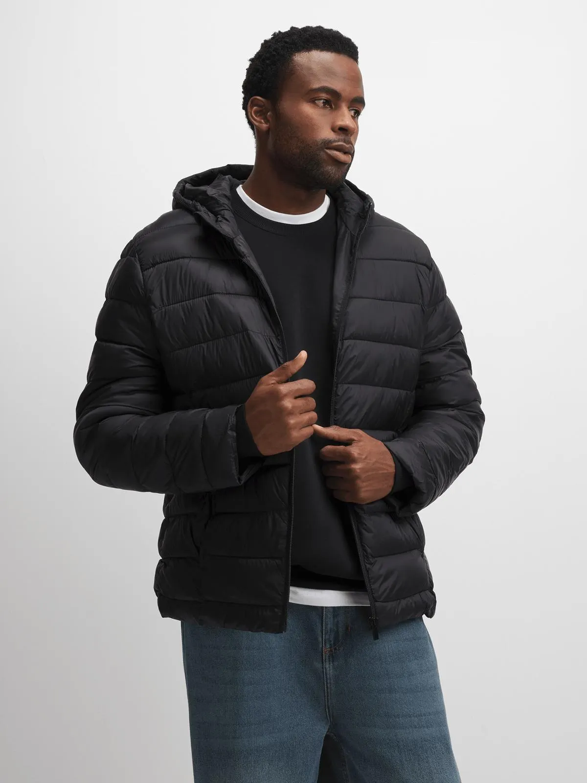 Jet Men's Black Puffer Jacket