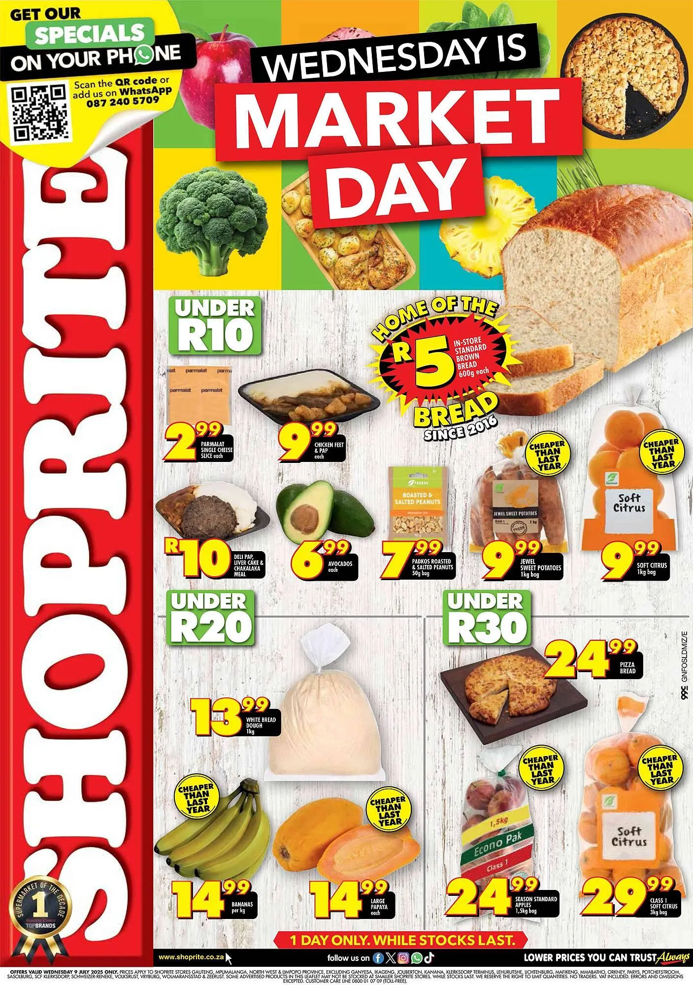 Shoprite catalogue from 9 July to 9 July 2025 - Catalogue Page 1