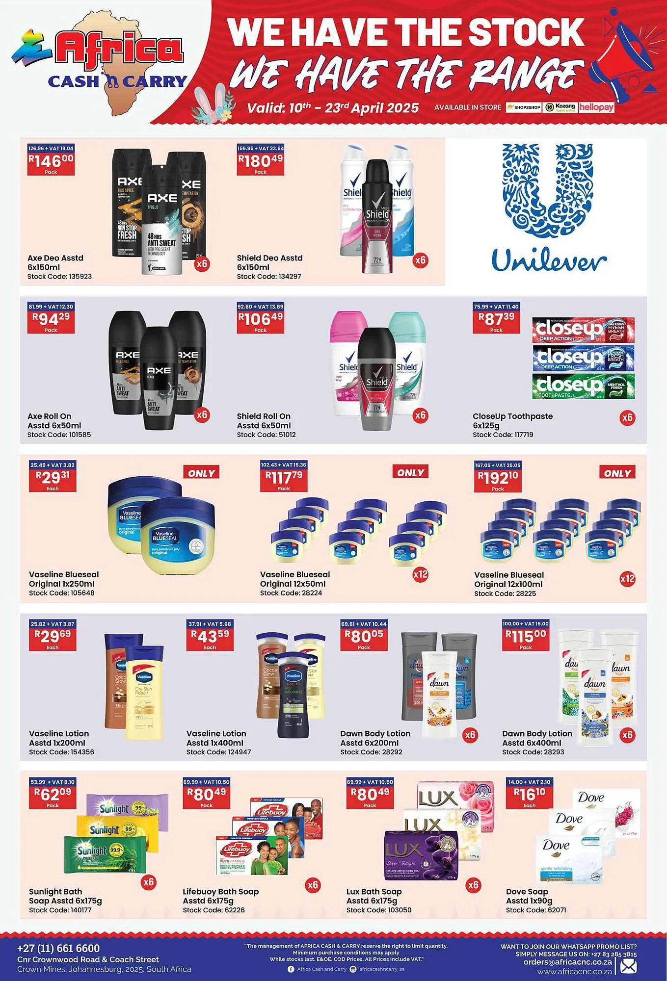 Africa Cash and Carry catalogue from 10 April to 23 April 2025 - Catalogue Page 52