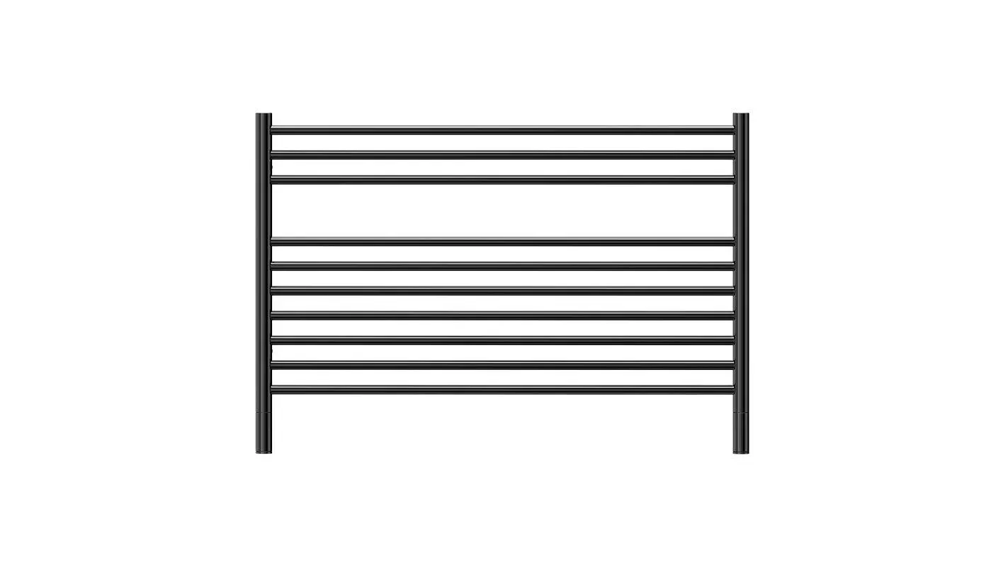 Jeeves Classic K Black Stainless Steel Heated Rail 690 x 1200mm