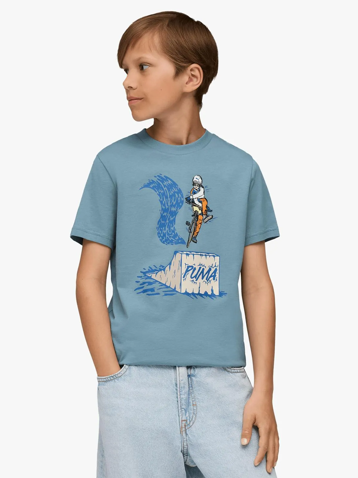 Puma Unisex Graphic BMX Blue T-Shirt