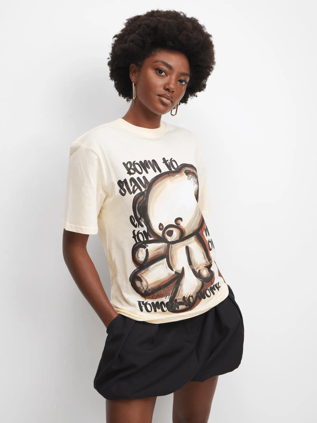 The FIX Women's Stone Born To Slay Teddy Graphic Top