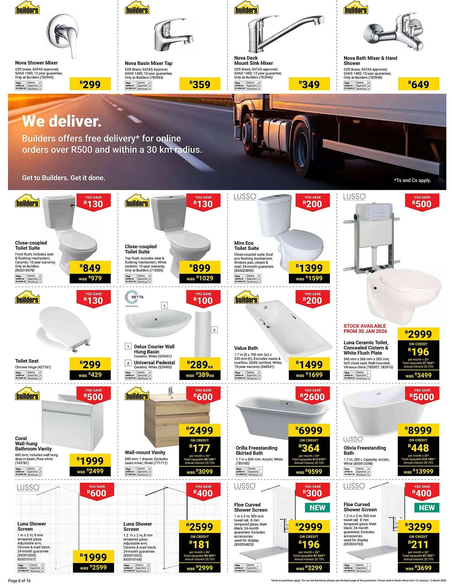 Builders Warehouse catalogue from 13 January to 2 March 2026 - Catalogue Page 8
