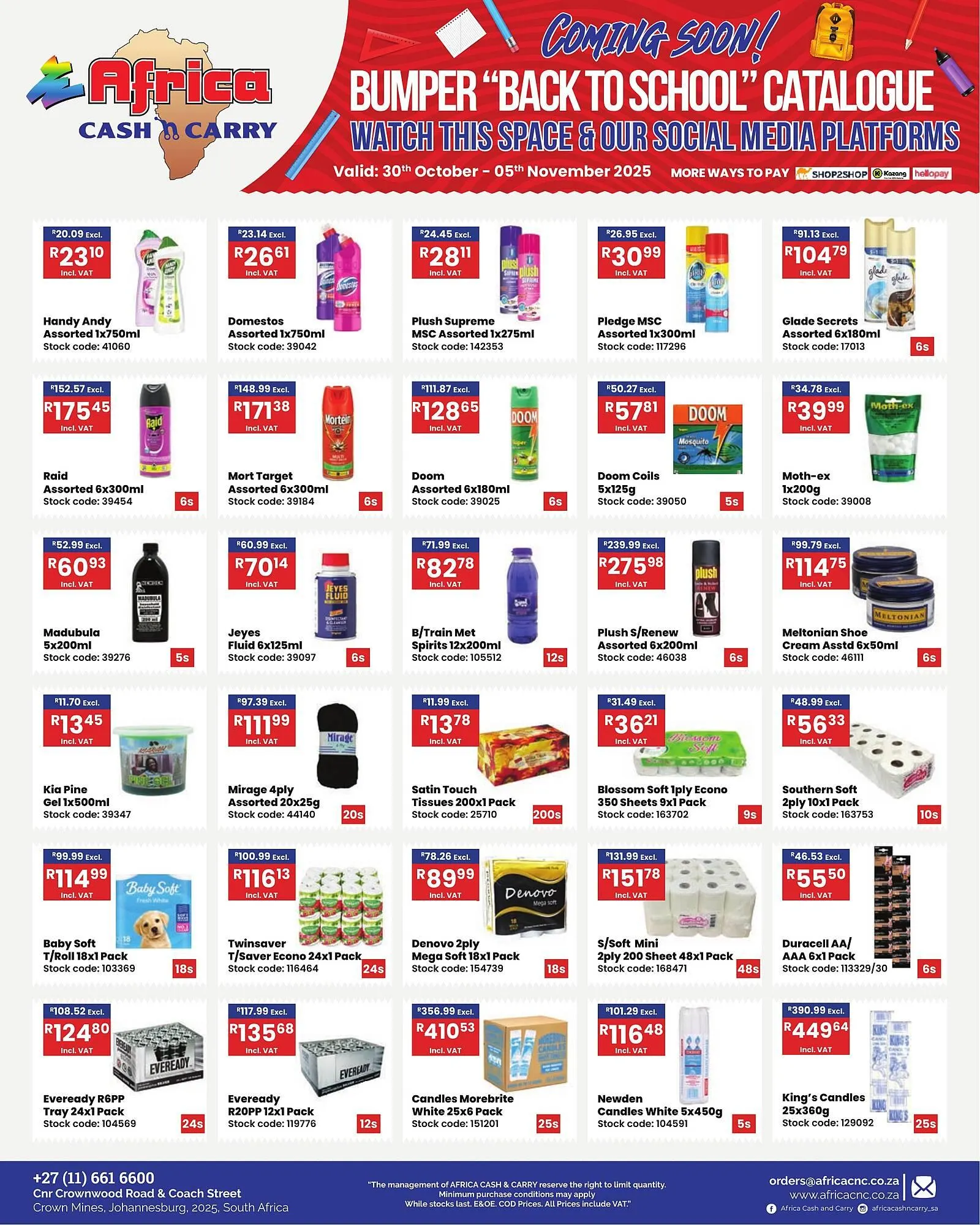 Africa Cash and Carry catalogue from 30 October to 5 November 2025 - Catalogue Page 12