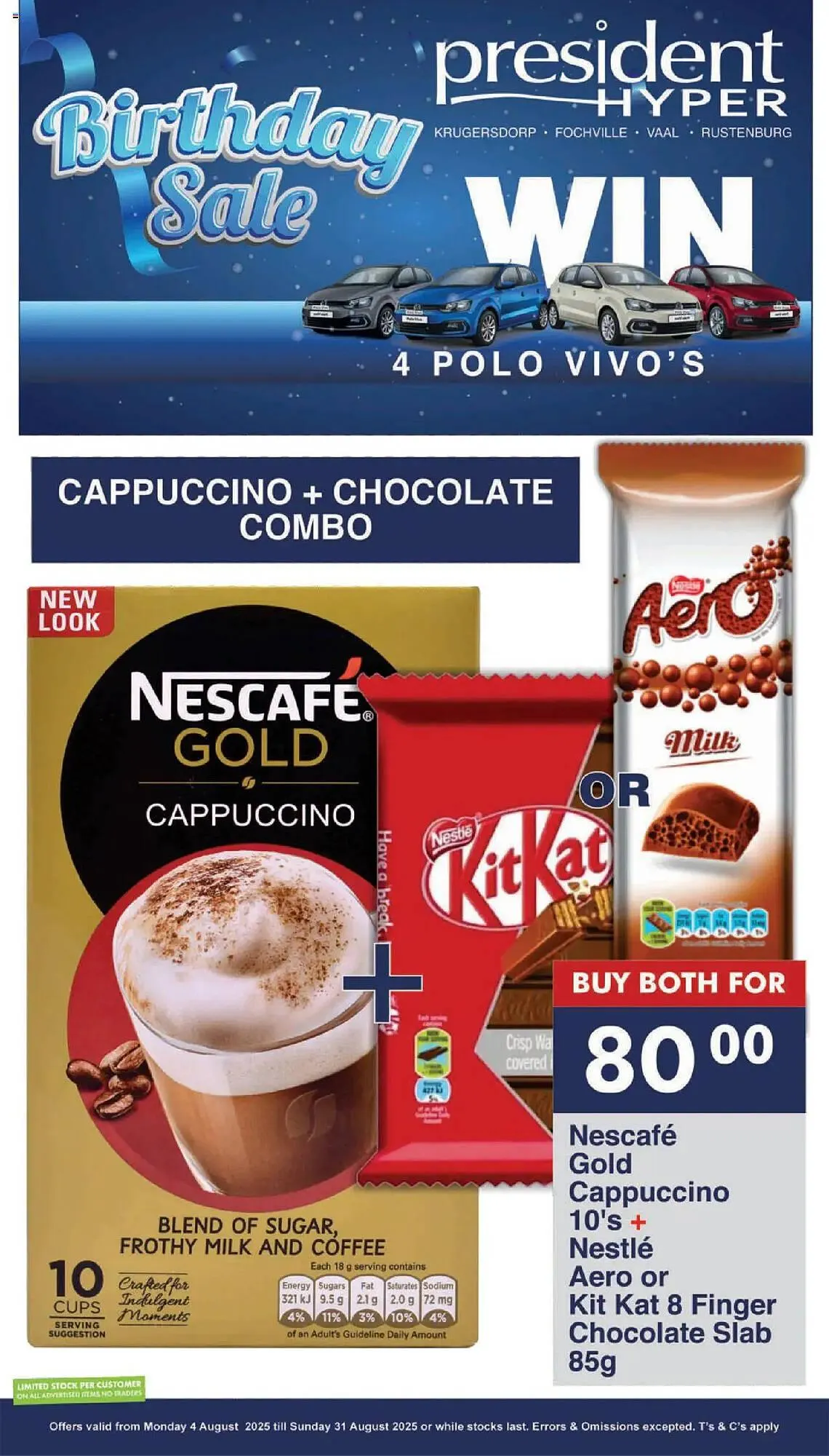 President Hyper catalogue from 4 August to 31 August 2025 - Catalogue Page 1