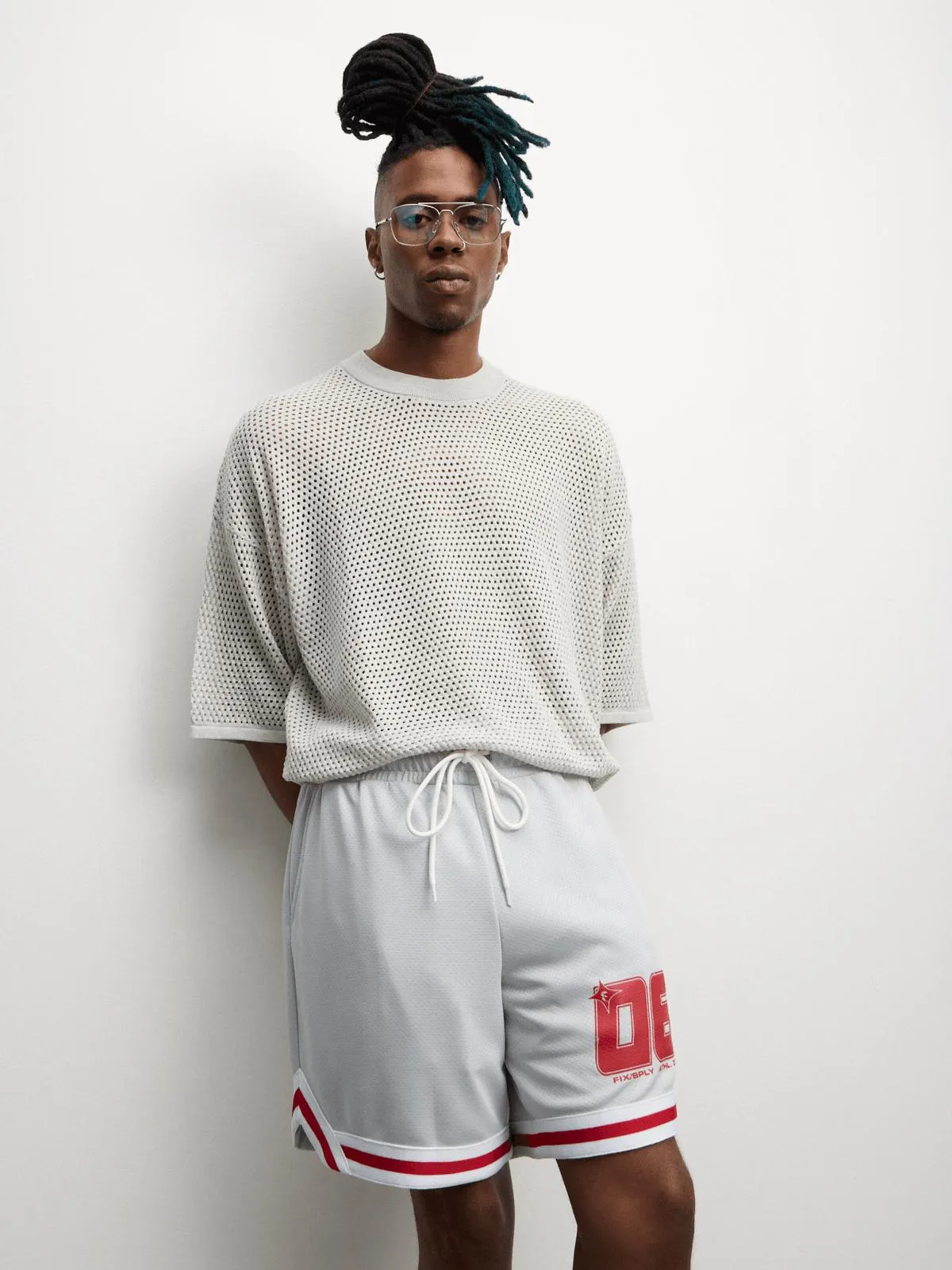 The FIX Men's Grey Baseball Shorts